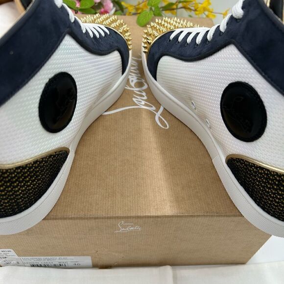 SOLD!!!   Men’s Christian Louboutin Lou spikes Orlato flat sneakers size 46 - Picture 5 of 11